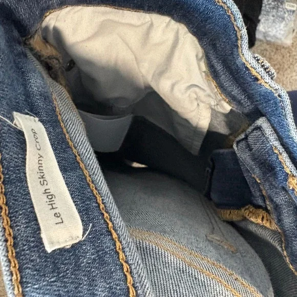 FRAME Le High Skinny Crop Jeans Denim Blue Wash High Rise Womens Size‎ 26 - Picture 3 of 6